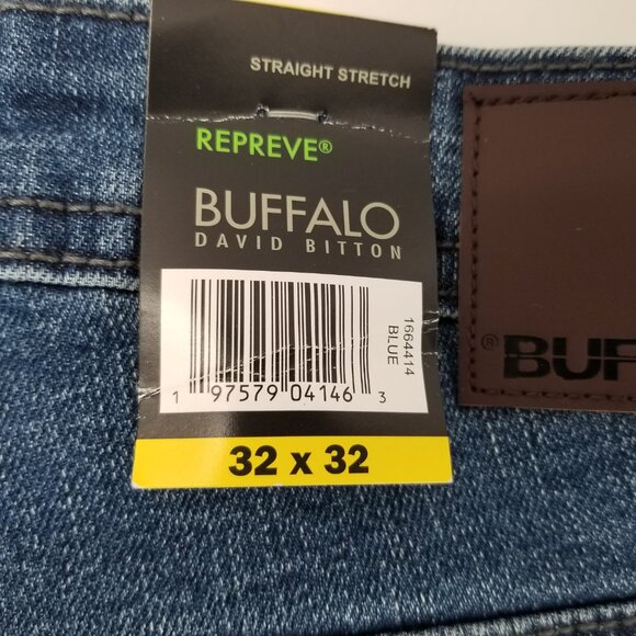 NWT Buffalo David Bitton Jackson Straight Repreve Stretch Denim Men's Size 32x32 - Picture 6 of 9